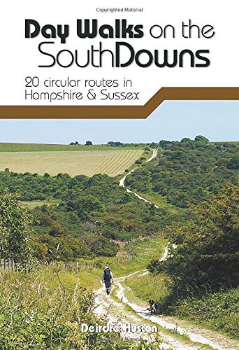 Book cover: South Downs walking routes with a hiker on a path.