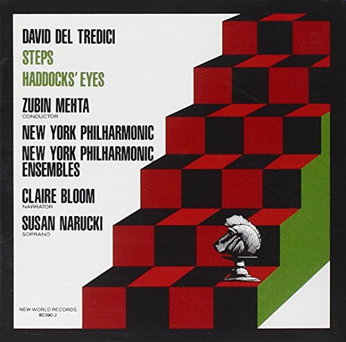 CD cover for "Del Tredici: Steps, Haddocks' Eyes" with chess knight.