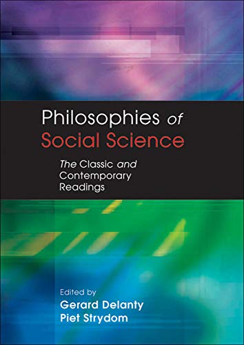 Book cover with title “Philosophies of Social Science” in white and red text.