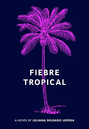 Book cover: pink palm tree against a dark blue background.