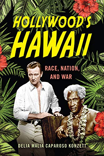 Book cover: "Hollywood's Hawaii" with actors and tropical foliage.