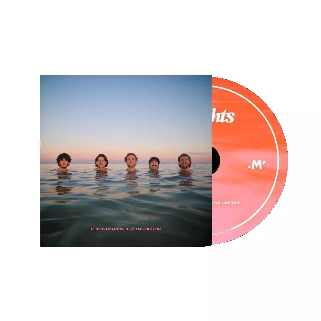 CD case with a band photo of five men in water, plus the disc.