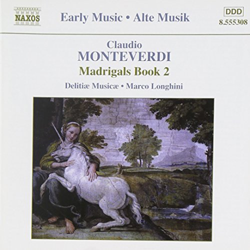 CD cover featuring text and a painting of a woman with a white unicorn.