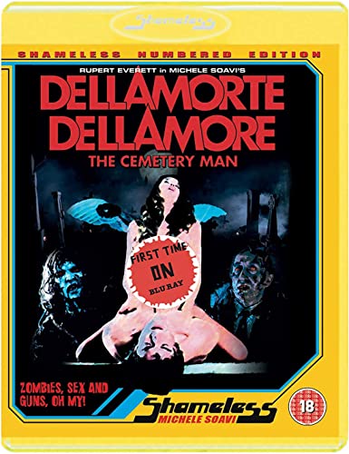 Blu-ray cover for "Dellamorte Dellamore" featuring a gothic, horror scene.
