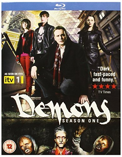 Blu-ray cover for Demons Season One featuring four actors and three monster-like figures below.