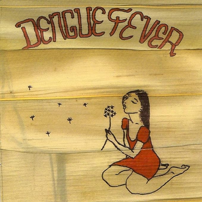 Vinyl album cover with illustrated girl blowing dandelion seeds.