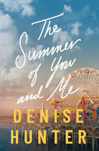 Book cover with Ferris wheel, beach, and handwritten-style title.