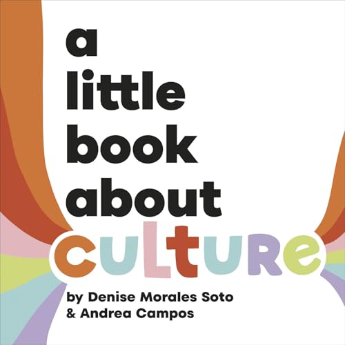 Book cover with bold text reading "a little book about CULTURE" and colorful waves.