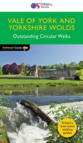 Green guidebook cover with ruins, a stream, and walking path imagery.