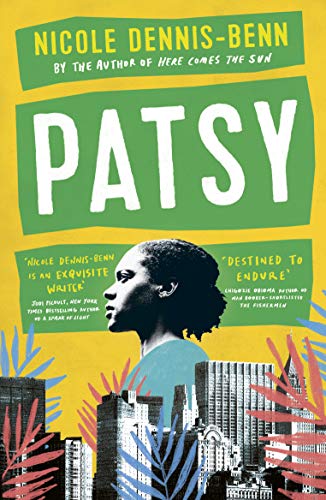 Book cover for "Patsy" featuring a portrait of a Black woman against a cityscape.