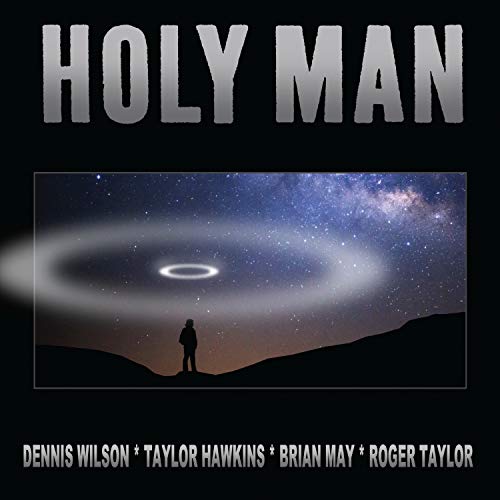 Record cover with galactic image, silhouette, and artist names.