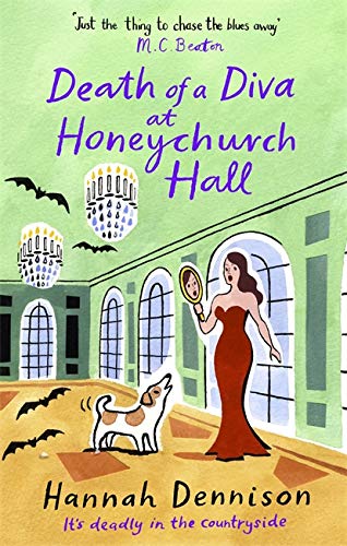 Book cover: illustrated manor, woman with mirror, and a small dog.