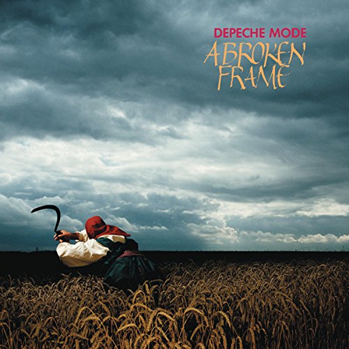 Depeche Mode album cover: a person in a field under stormy skies.