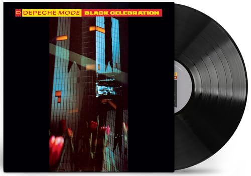 Depeche Mode “Black Celebration” vinyl record with dark, architectural cover art.