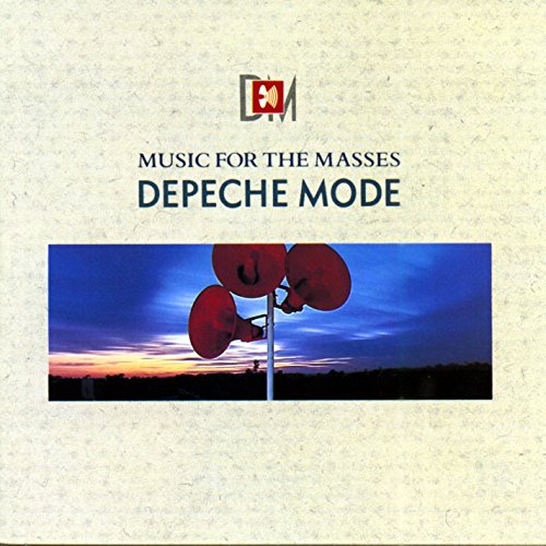 Depeche Mode album cover: red satellite dishes against a blue sky.