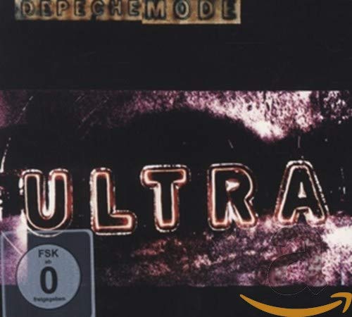Depeche Mode “Ultra” CD cover with textured background and bold text.