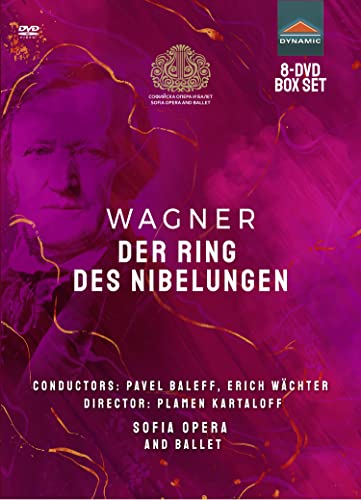 DVD cover for Wagner’s “Der Ring Des Nibelungen” opera, with portrait.