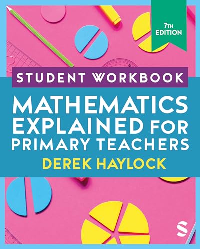 Book cover: āMathematics Explained for Primary Teachersā with geometric shapes.