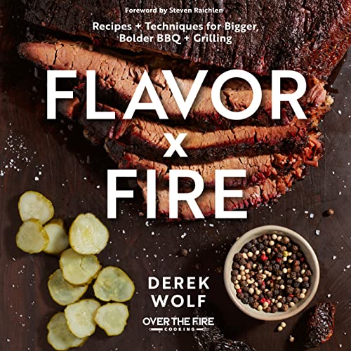 Cookbook cover featuring barbecue brisket, pickles, peppercorns, and bold text.