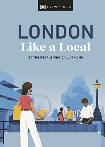 London travel guide cover with illustrated people and the London Eye.