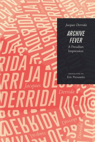 Book cover with a red background of repeating text and a black rectangular title.