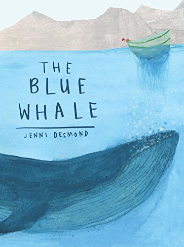 Book cover showing a blue whale swimming underwater beneath a small boat.
