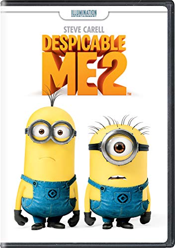 Despicable Me 2 DVD cover with two sad, yellow Minion characters.