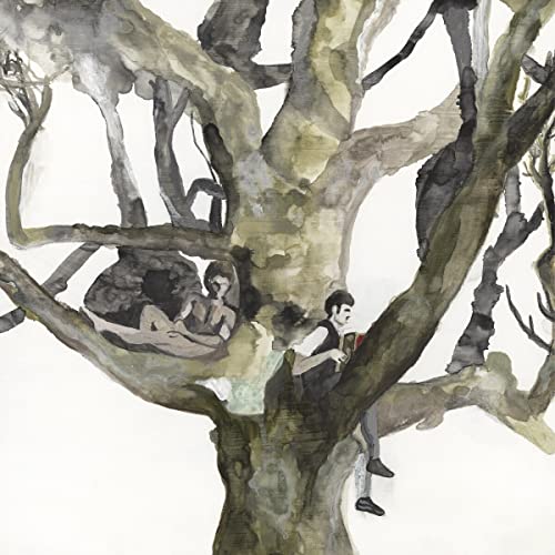 WatercolorCHSSwatercolor painting of two figures resting among the branches of a large tree.