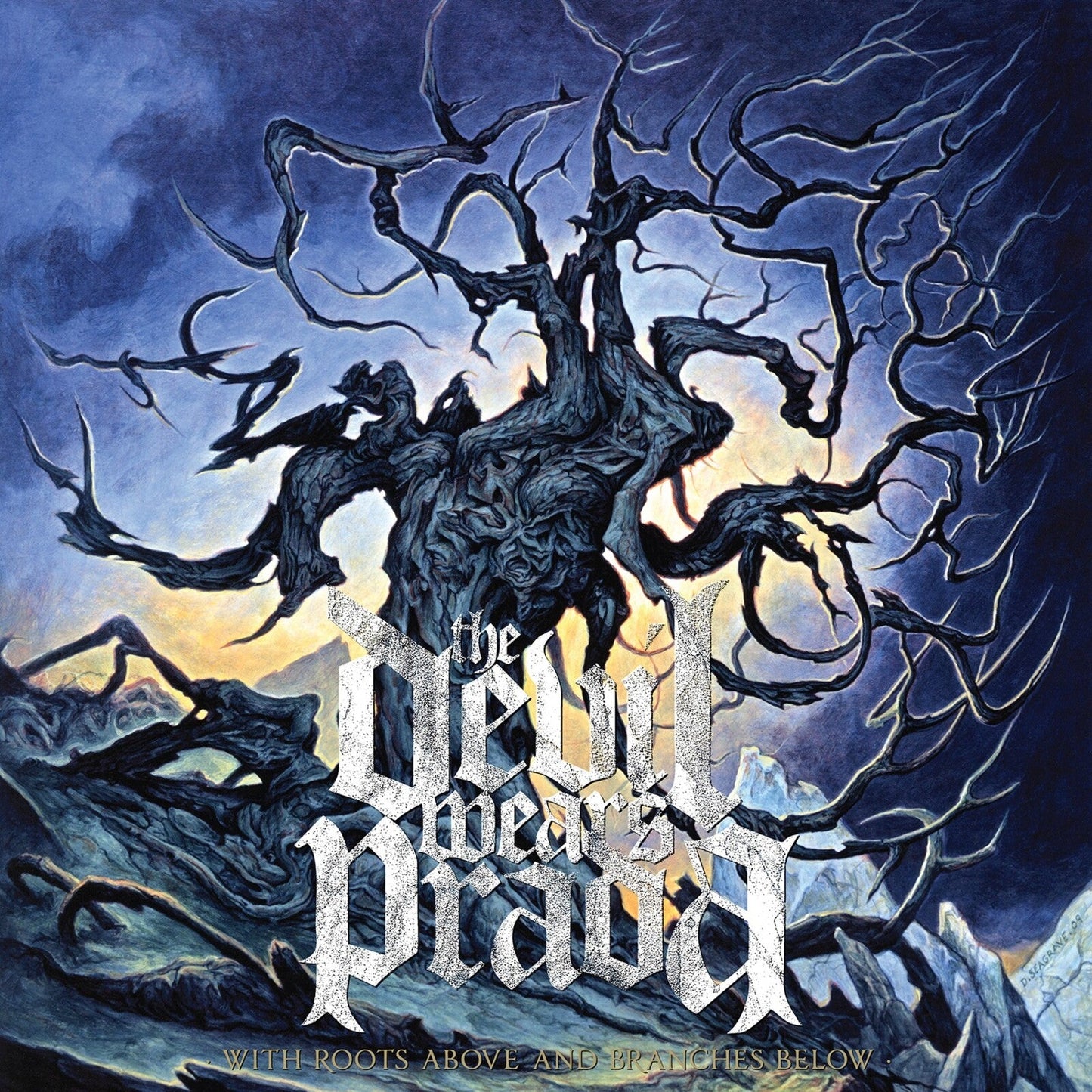 Album cover for The Devil Wears Prada, featuring a dark tree and band logo.