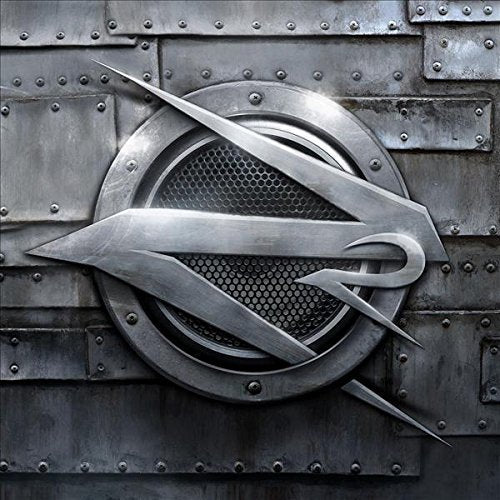 Silver letter "Z" with metallic background, circular mesh detail.