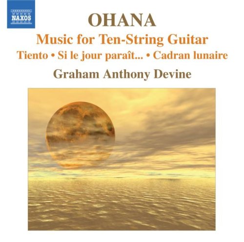 "CD cover with a full moon over water, titled 'Ohana' by Graham Anthony Devine."