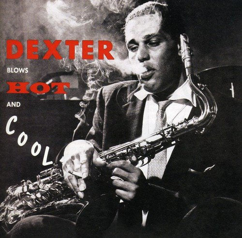 Black and white album cover featuring jazz musician Dexter Gordon with saxophone.
