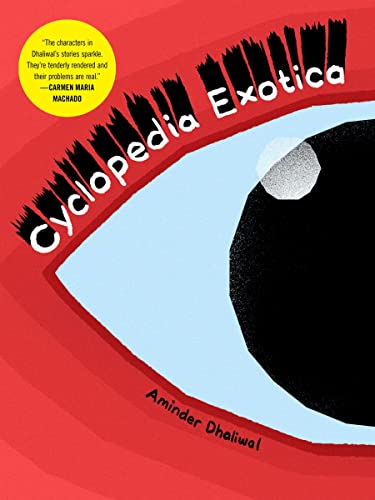 Book cover: large eye illustration with red and black text, "Cyclopedia Exotica".