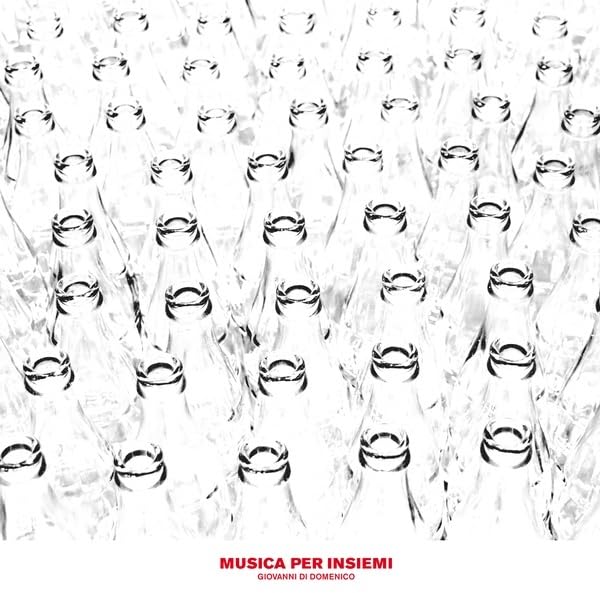 Vinyl album cover with repeating image of clear glass bottles.