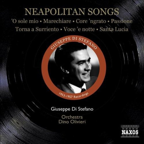 CD cover featuring a black and white portrait of Giuseppe Di Stefano on vinyl.