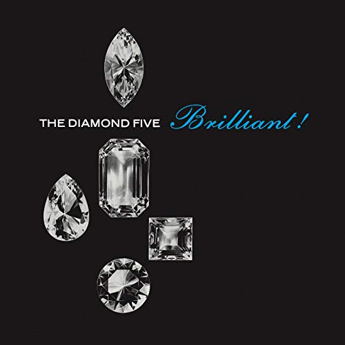 CD cover with a black background and images of diamonds.