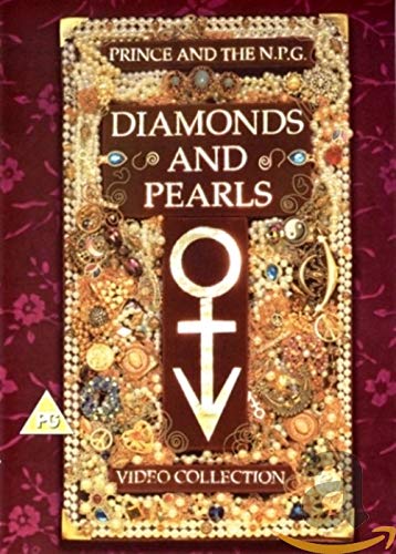 DVD cover for Princeās āDiamonds and Pearlsā featuring jewelry and a symbol.
