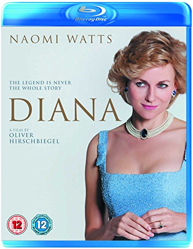 Blu-ray case with Naomi Watts as Princess Diana wearing a blue dress and pearl necklace.