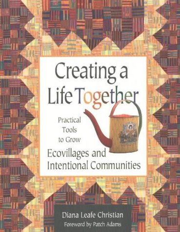 Book cover titled Creating a Life Together with a watering can illustration and quilt border.