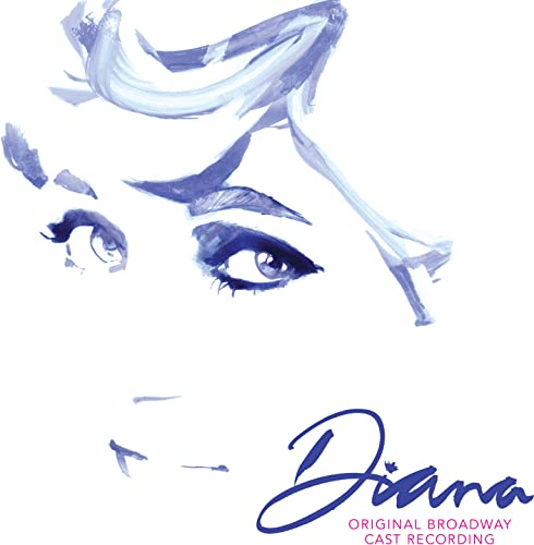 Painted portrait of Princess Diana with musical title "Diana" below.