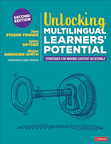 Book cover titled Unlocking Multilingual Learners’ Potential with a drawing of a key.