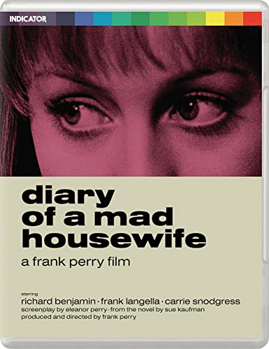 Blu-ray cover for "Diary of a Mad Housewife" featuring a woman’s close-up.