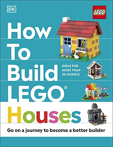 Book cover featuring colorful LEGO houses and building instructions.