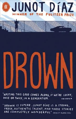 Book cover for "Drown" by Junot Díaz, featuring a silhouetted figure.