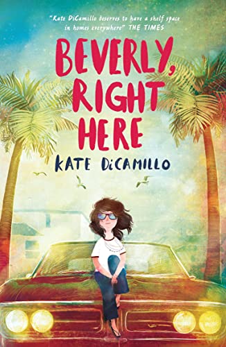 Book cover: girl sitting on a car hood with palm trees.