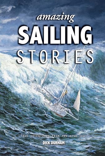 Book cover depicting a sailboat battling large, turbulent ocean waves.