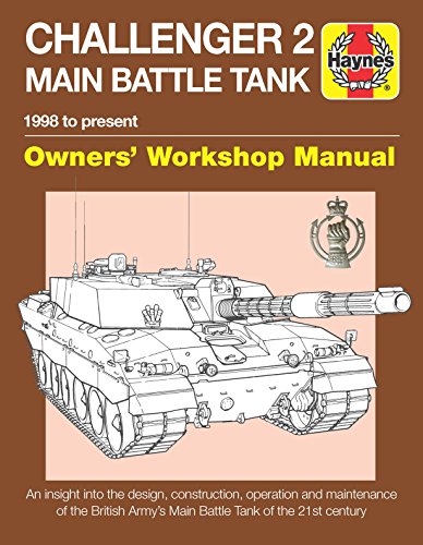 Haynes manual cover featuring a line drawing of a Challenger 2 tank.