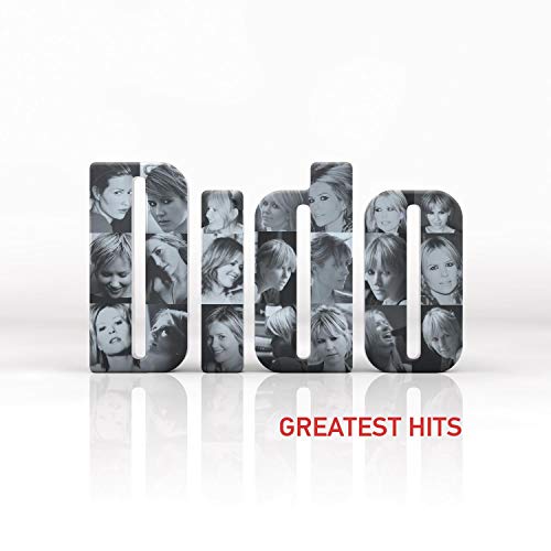 Dido's "Greatest Hits" CD cover with black and white portrait lettering.