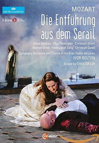 DVD cover of "Die Entfuhrung Aus Dem Serail" featuring a man and woman in a dramatic scene.