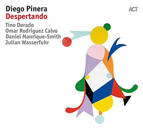 CD cover for Diego Piñera’s “Despertando” featuring abstract colorful figures.